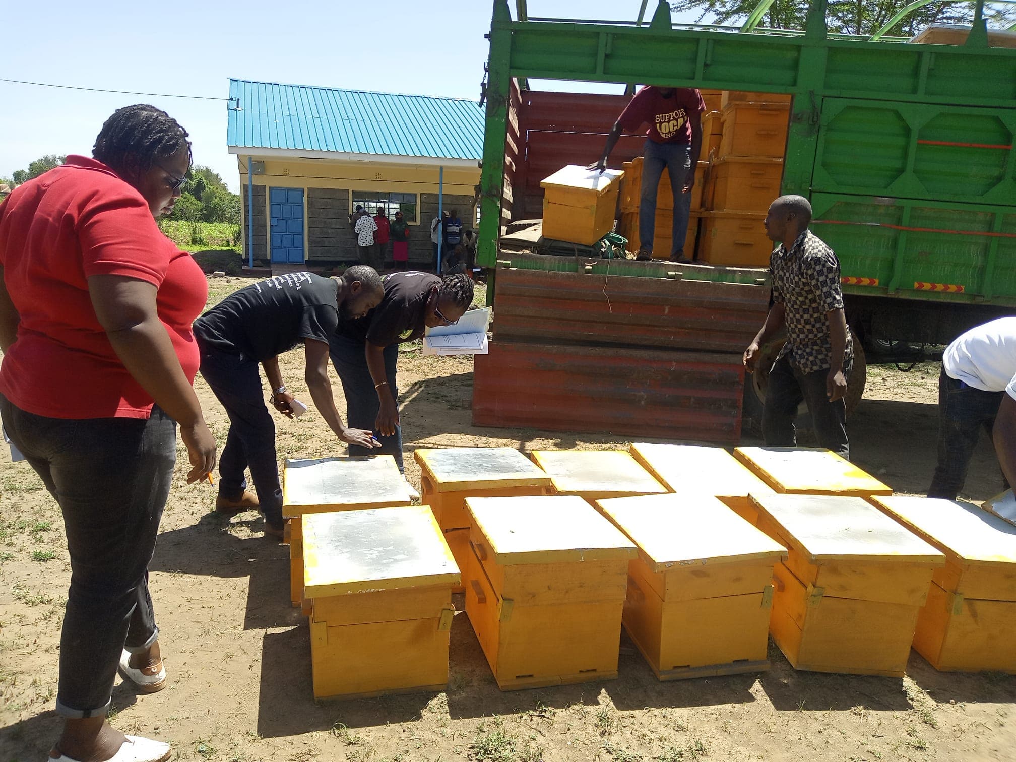 Giving beehives to the community