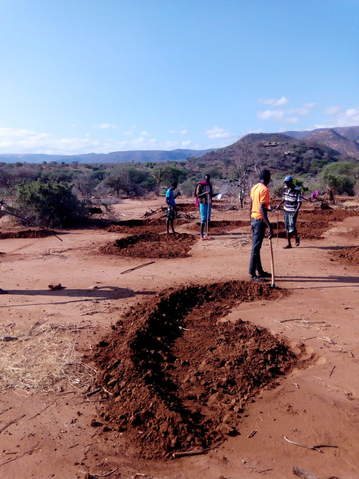 Community working on grasslands restoration